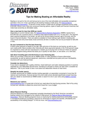 Fillable Online Tips For Making Boating An Affordable Reality