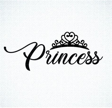 Princess Svg Princess Script Vector Princess Clipart Etsy