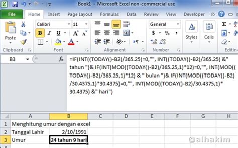 Rumus Excel Menghitung Umur Piutang Cara Mencari Umur Di Excel Dengan