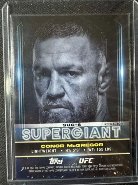 2024 TOPPS CHROME UFC Conor Mcgregor Super Giant RÉFRACTEUR SUG 8 EUR