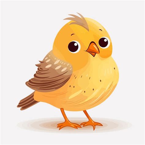 Premium Vector Hand Drawn Cartoon Bird Isolated On White Background