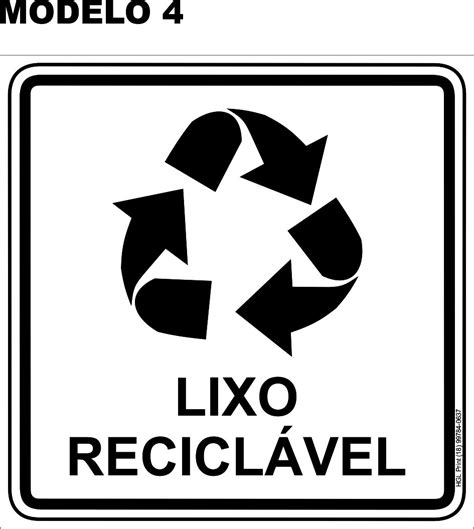 Adesivo Lixo Reciclável Não Reciclável 15 X 15 Cm 10 Un Car R 39 33