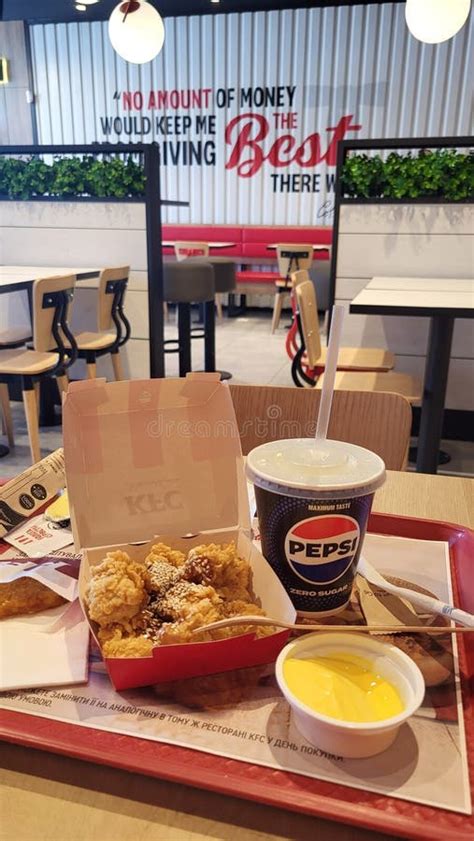 Kyiv Ukraine August 19 2024 View Inside The Kfc Restaurant