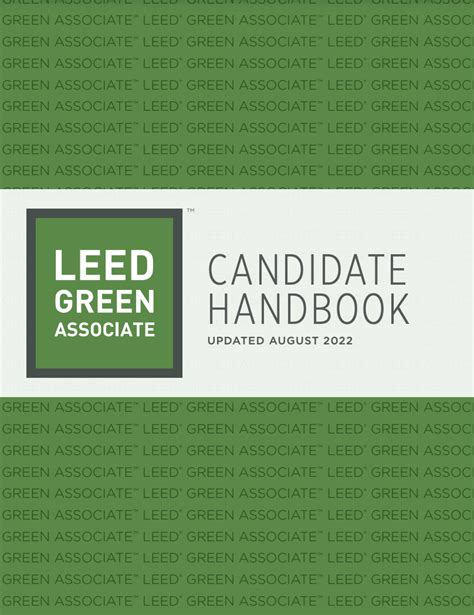 Leed Green Associate Candidate Handbook Us Green Building Council