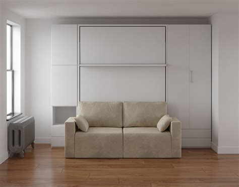 Design Ideas Royal Queen Wall Bed With Wardrobes And Sofa