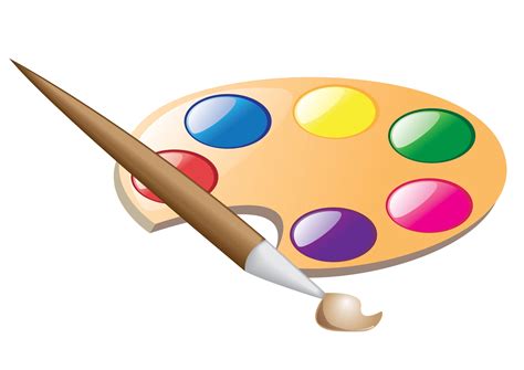 Palette And Brush For Drawing 514526 Vector Art At Vecteezy