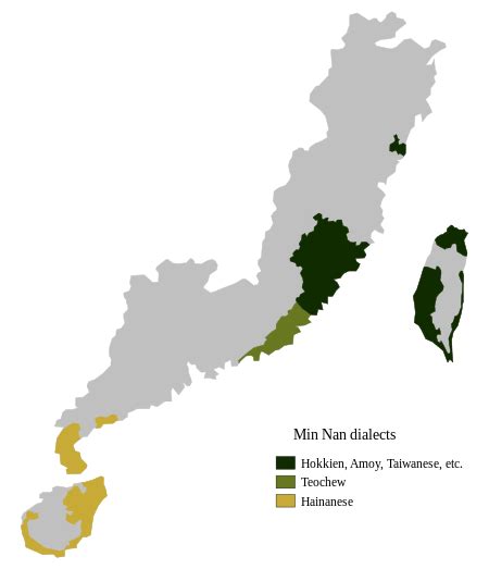 {{{mapalt}}} dark green is where Taiwanese is spoken Overseas Chinese, Imaginary Maps, Personal ...