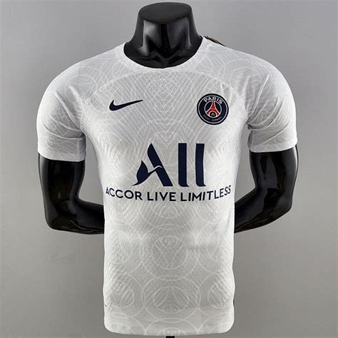 Camisa Paris Saint Germain PSG Branca Away 2022 2023 Versão Jogador