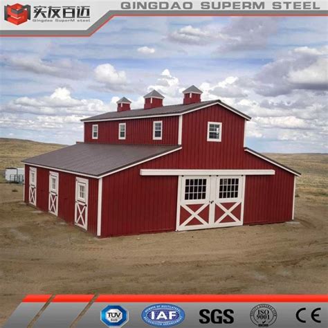 Prefab House Welded Farm Barn Steel Strcuture Frame Barndominium Kits