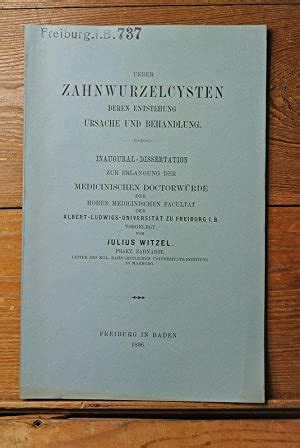 Ueber Zahnwurzelcysten Deren Entstehung Ursache Und Behandlung By