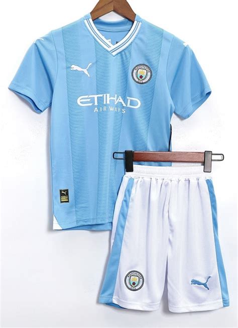 Piłkarski Komplet Strój Dziecięcy Manchester City Home 2023 2024