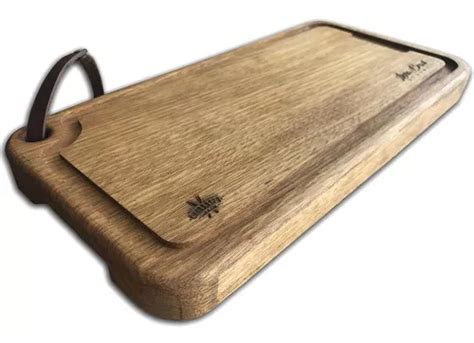 Tabla De Barbacoa Gourmet De Madera Con Canal Y Asa X Mercadolibre