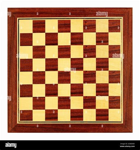 real wooden chess board isolated on white Stock Photo - Alamy