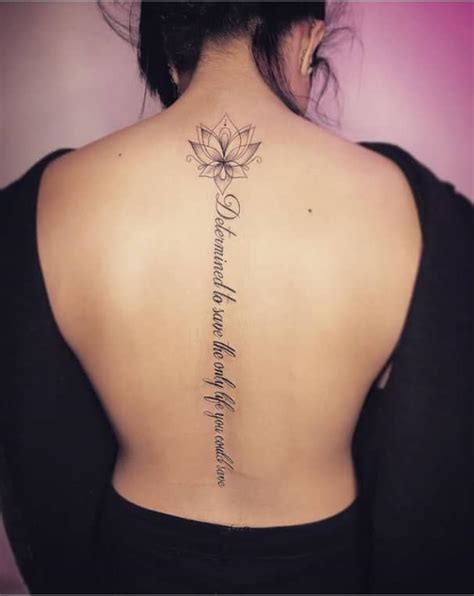 28 Delicate But Beautiful Spine Tattoo Designs For Women The Xo