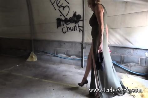 Leather Heels And Big Tits Lady Sonia