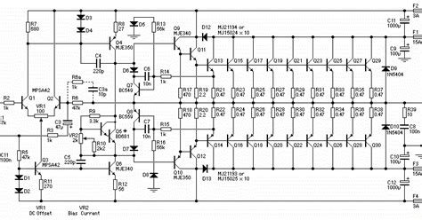 3000 Watt Power Amplifier Circuit Diagram