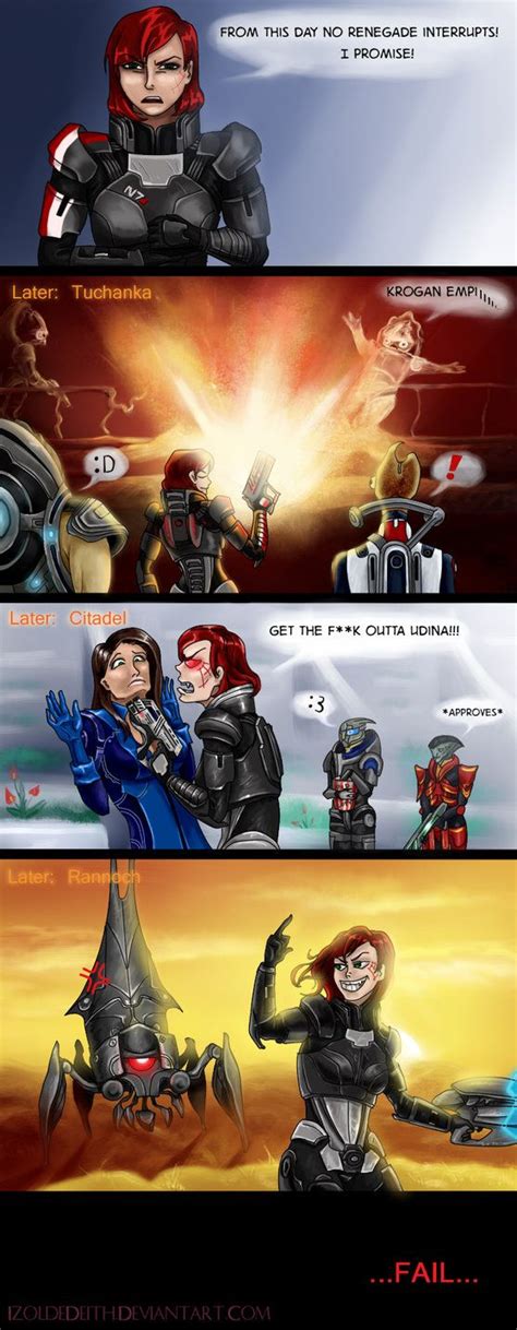 Not A Renegade By Izoldedeith On Deviantart Mass Effect Funny Mass Effect Mass Effect Universe