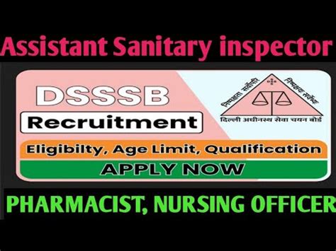 Dsssb Sanitary Inspector Vacancy 2024 Best Book DSSSB Sanitary