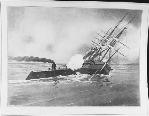 6268 X 4916 Css Virginia Ramming The Uss Cumberland 8 March 1862