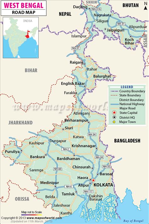 West Bengal Road Map