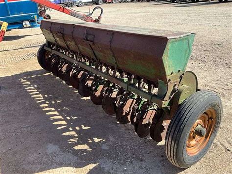 John Deere Van Brunt Drill 10ft Wgrass Seed Hamilton Maring Auction