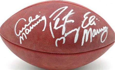 Peyton Manning, Eli Manning, Archie Manning autographed Football ...