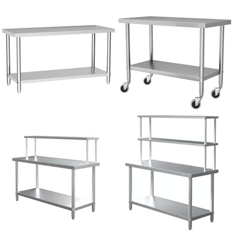 120cm Catering Table Overshelf Commercial Stainless Steel Kitchen Work