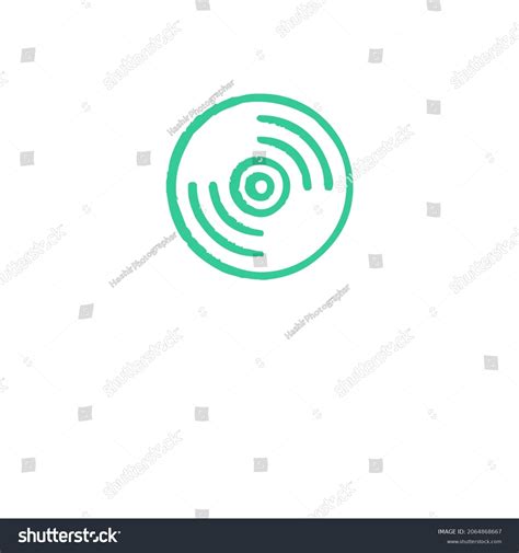 Round Music Disk Logo Design White Stock Illustration 2064868667 | Shutterstock