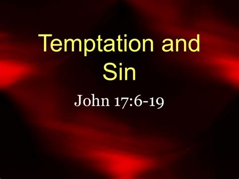 Temptation and Sin