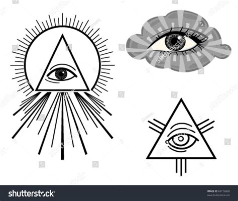 eye providence symbols vector illustration saved stock vector royalty