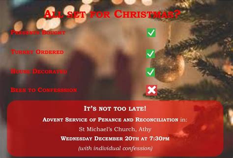 Advent Service Of Penance And Reconciliation Parish Of Athy