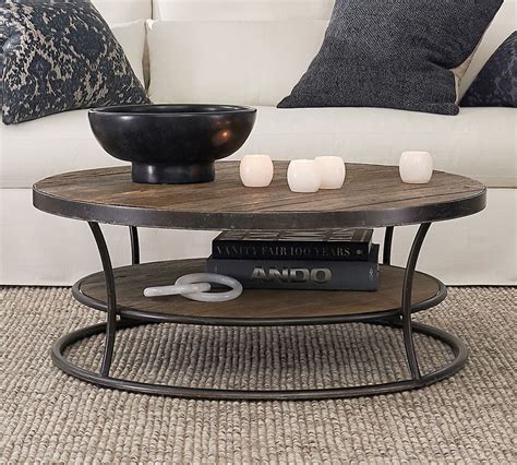 Bartlett 425 Round Reclaimed Wood Coffee Table Pottery Barn