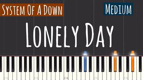 System Of A Down Lonely Day Piano Tutorial Medium Youtube