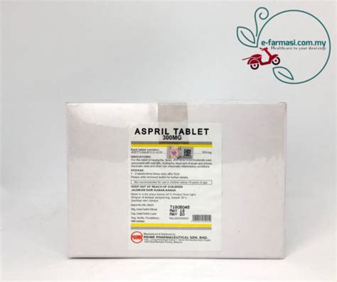 Aspril Aspirin Tab 300mg Blister E Farmasi My