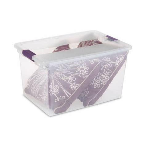 Sterilite 66 Quart Clearview Storage Tote Container With Latching Lid