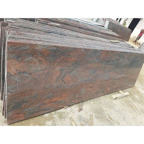 Polished Red Multi Granite Slab For Flooring Thickness 15 20 Mm At