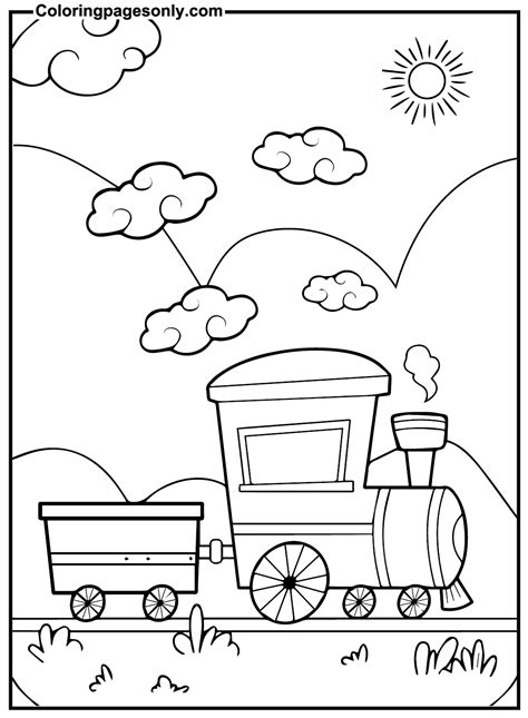 Images Train Coloring Page - Free Printable Coloring Pages