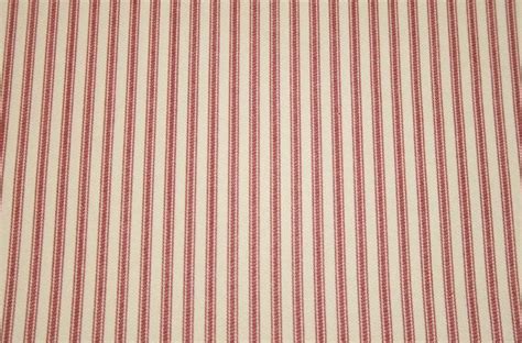 New Red And Cream Narrow Stripe Cotton Vintage Style Ticking Etsy