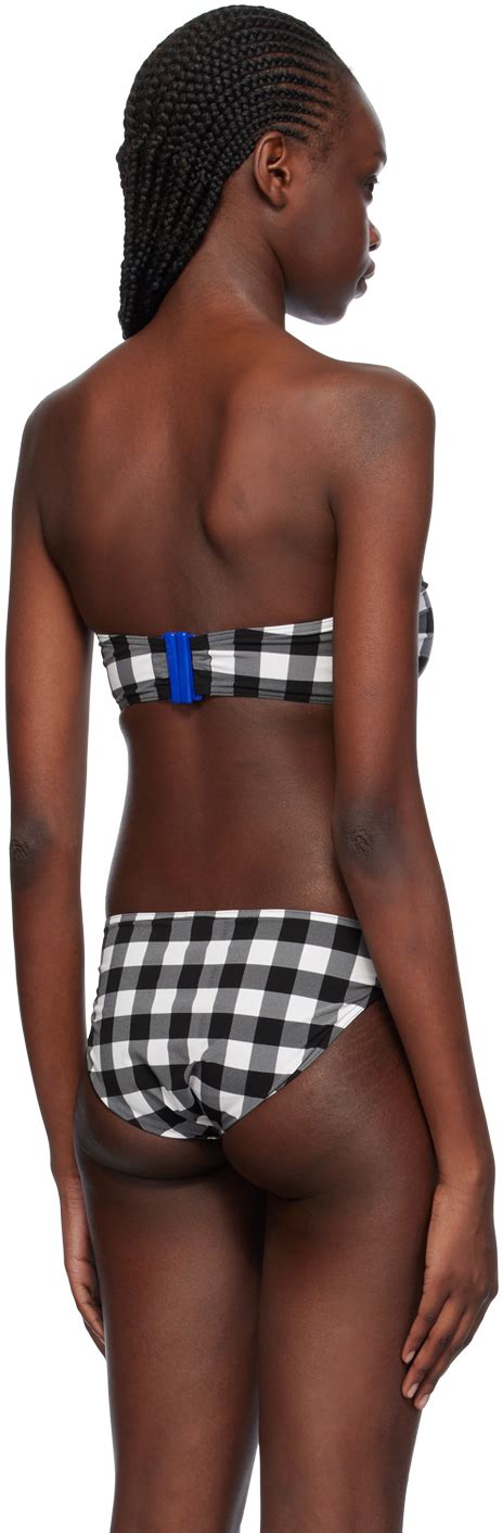 Eres Black White Cube Bikini Top Eres