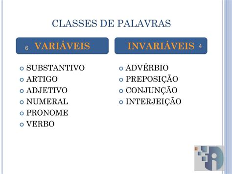 PPT CLASSES DE PALAVRAS GRAMATICAIS PowerPoint Presentation Free