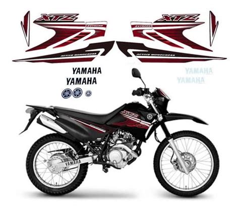 Kit Adesivos Yamaha Xtz Preta R 37 05 Preto Adesivos