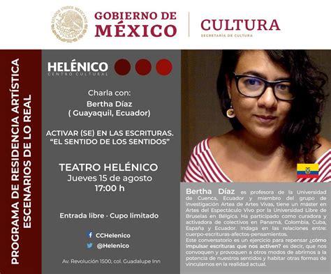 Secretaría de Cultura on Twitter La ecuatoriana BerthaDíaz es