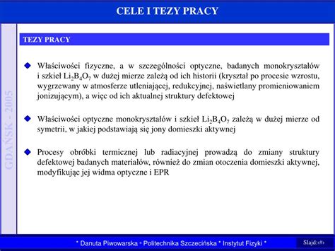 Ppt Politechnika Szczeci Ska Instytut Fizyki Powerpoint Presentation