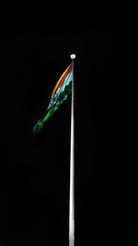 Download Dark Background Indian Flag Mobile Wallpaper