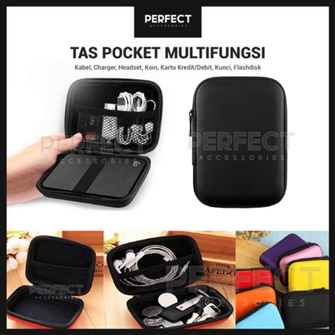 Jual Travel Pouch Dompet Penyimpanan Headset Kunci Koin Charger