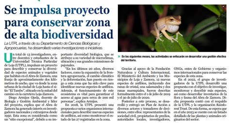 Se Impulsa Proyecto Para Conservar Zona De Alta Biodiversidad Blog