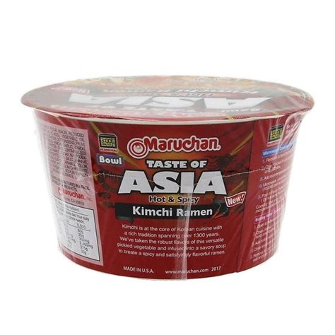 Maruchan Taste Of Asia Hot Spicy Kimchi Ramen Bowl Hy Vee Aisles