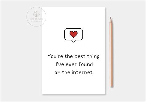 Youre The Best Thing Ive Ever Found On The Internet Online Dating Printable Card Etsy