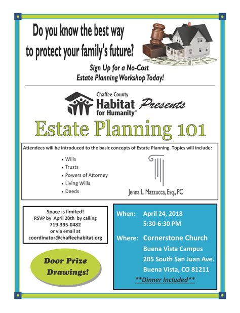 2018-Estate Planning 101 | Chaffee County Habitat for Humanity