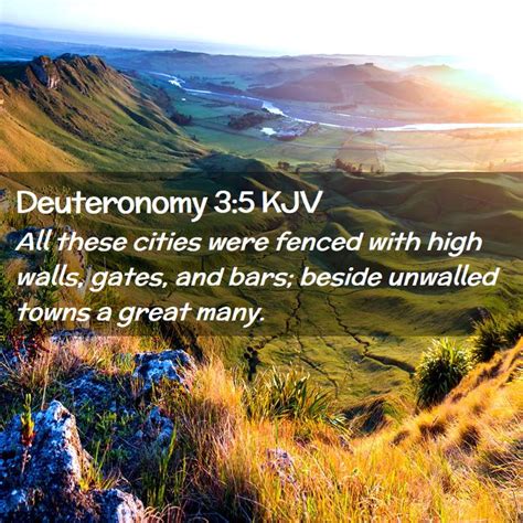 Deuteronomy 3 5 KJV Bible Verse Images